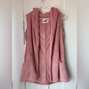 UGG Blush Pink Hooded Vest Size XS/S